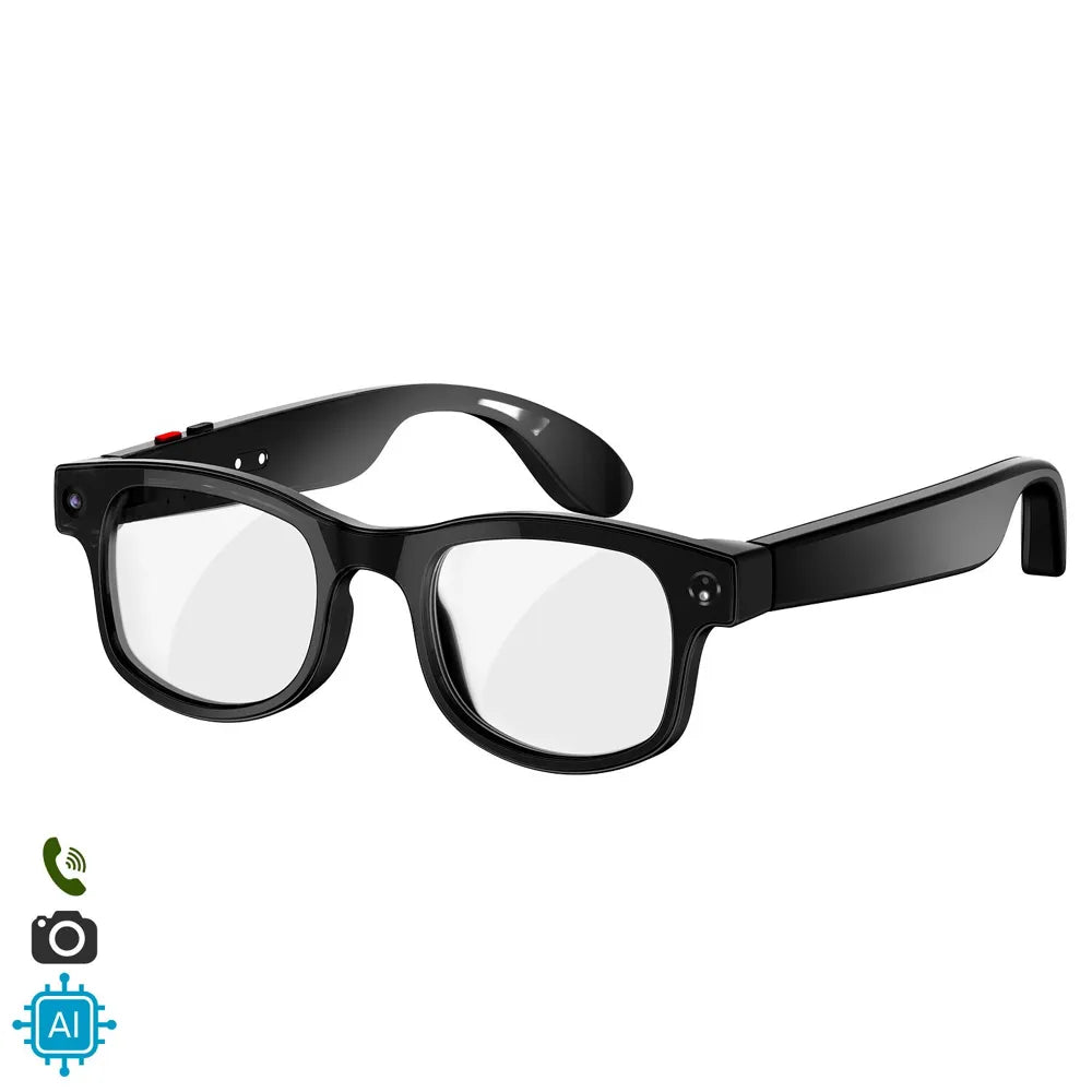 Gafas Inteligentes AIMB-G2 con Lentes Graduadas GRATIS - con Cámara HD 8 MP, Inteligencia Artificial, Traductor en Tiempo Real y 3 Juegos de Lentes