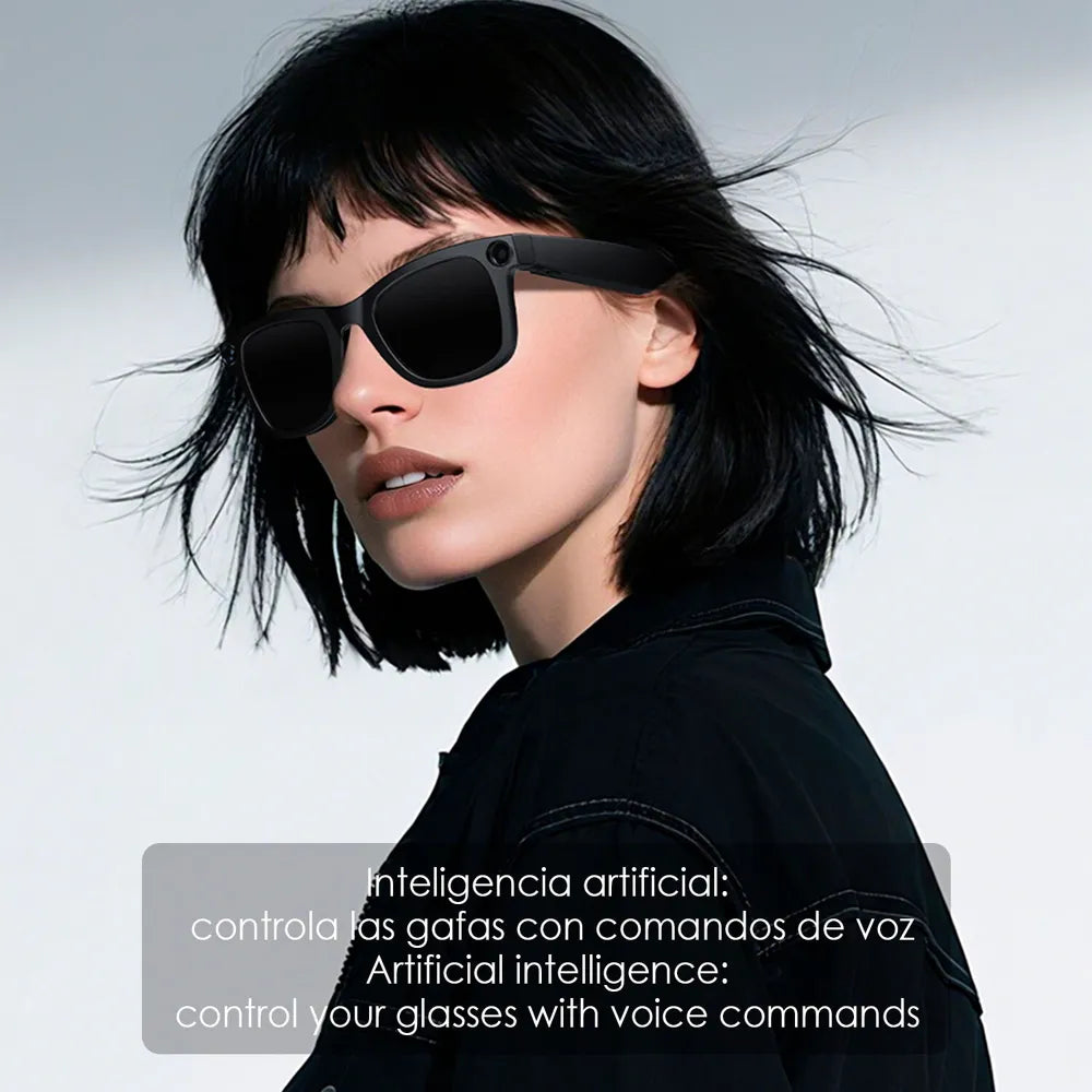 Gafas Inteligentes XK OEN PRO con Lentes Graduadas GRATIS - con Cámara HD 2 MP, Inteligencia Artificial, Traductor en Tiempo Real y Asistente de Voz