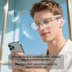 Gafas Inteligentes AI GY-600 con Lentes Graduadas GRATIS - con Traducción en Más de 100 Idiomas, Asistente Inteligente AI, Bluetooth y Reproducción de Música
