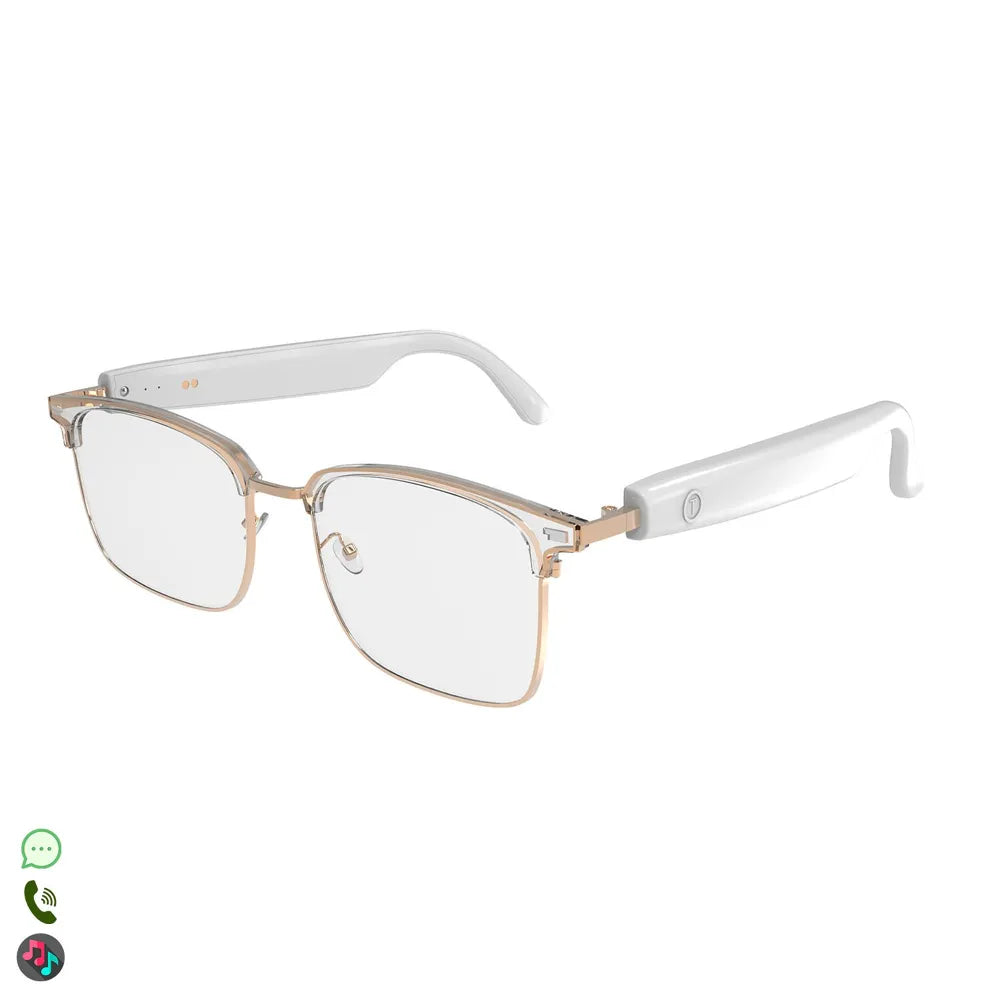 Gafas Inteligentes GS13 con Lentes Graduadas GRATIS, Llamadas Bluetooth, Asistente de Voz y Control Remoto de Cámara