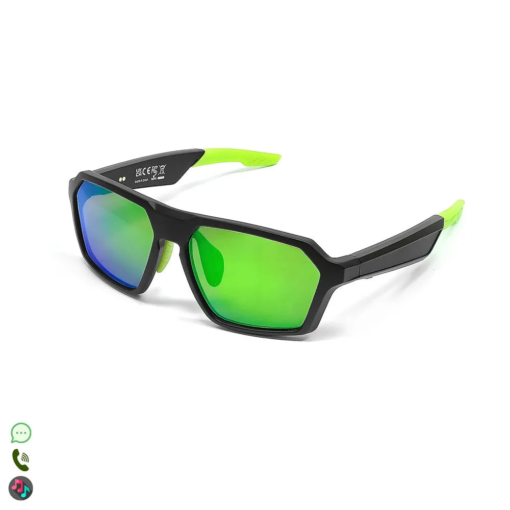 Gafas Deportivas Inteligentes  con Lentes Graduadas GRATIS QY PRO 5 con Asistente de Voz Inteligente, Traductor AI en Tiempo Real de Más de 100 Idiomas, Control de Música y Llamadas, Lentes UV400