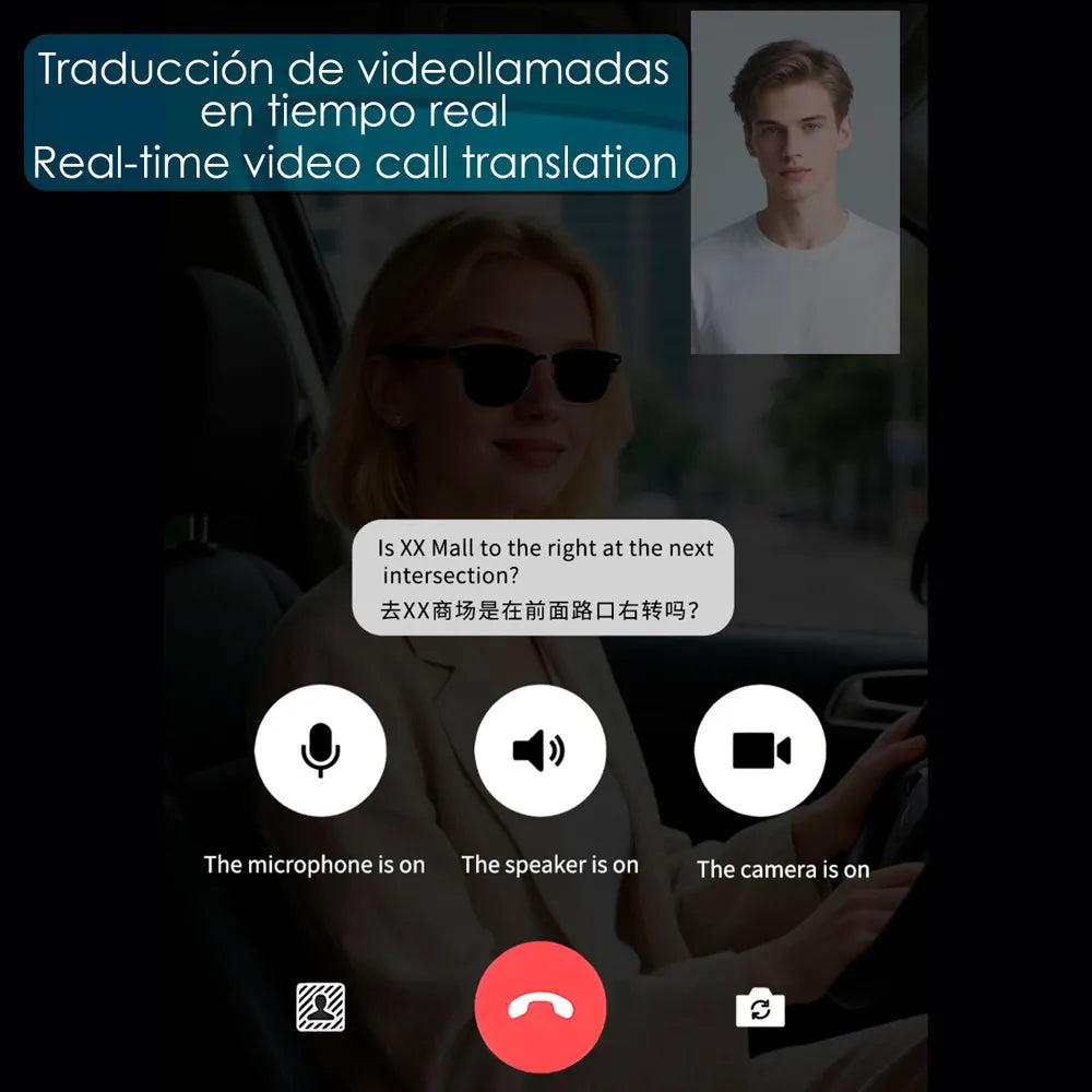 Gafas Inteligentes A01-3112 con Lentes Graduadas GRATIS - con Inteligencia Artificial, Traductor en Tiempo Real, Bluetooth y Asistente de Voz