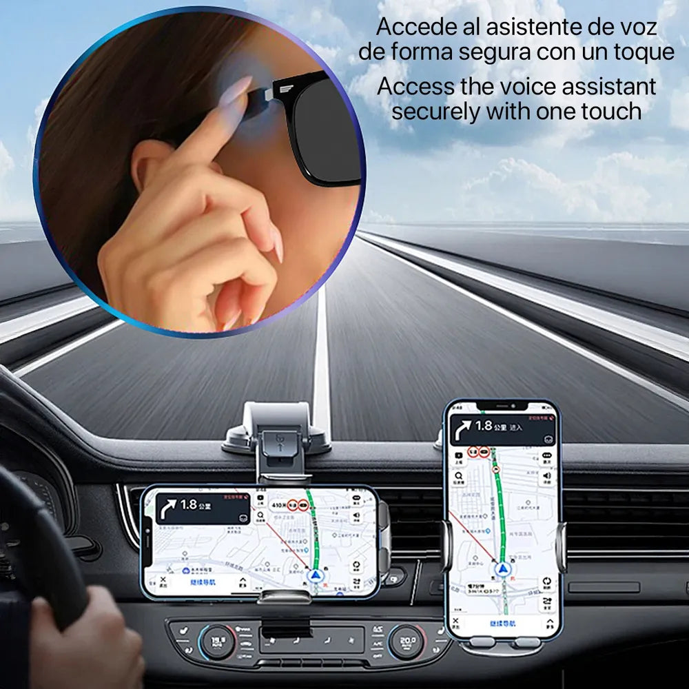 Gafas Inteligentes GS01 con Lentes Graduadas GRATIS - con Llamadas Bluetooth, Asistente de Voz, Control Remoto de Cámara y Reproducción de Música