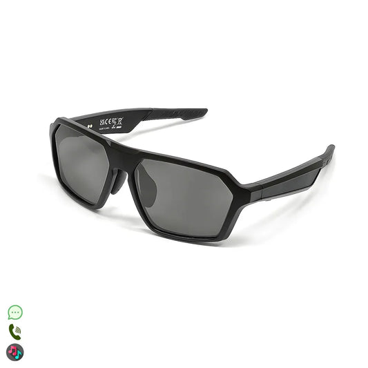 Gafas Deportivas Inteligentes  con Lentes Graduadas GRATIS QY PRO 5 con Asistente de Voz Inteligente, Traductor AI en Tiempo Real de Más de 100 Idiomas, Control de Música y Llamadas, Lentes UV400
