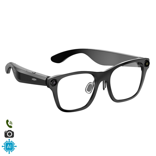 Gafas Inteligentes S336 con Lentes Graduadas GRATIS - con Cámara HD de hasta 20 MP, Inteligencia Artificial, Traductor en Tiempo Real y Asistente de Voz