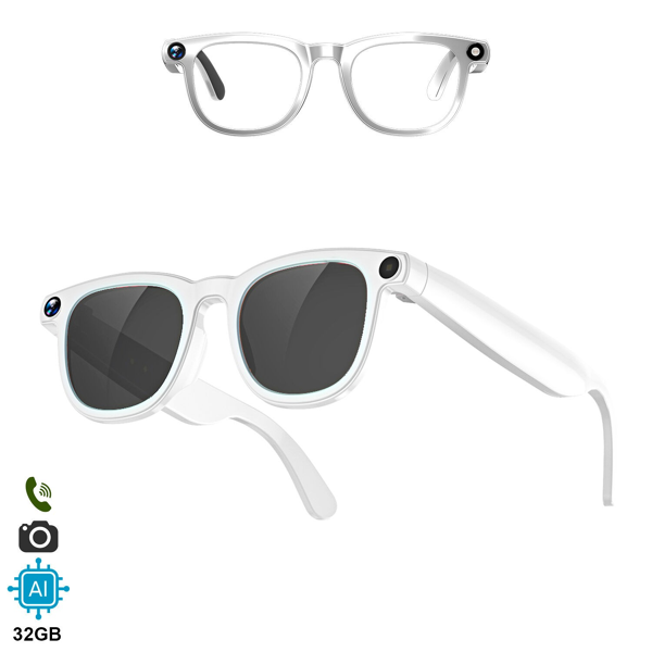 Gafas Inteligentes CY01 con Lentes Graduadas GRATIS - con Cámara HD 8 MP, Inteligencia Artificial, Traductor en Tiempo Real y 32 GB