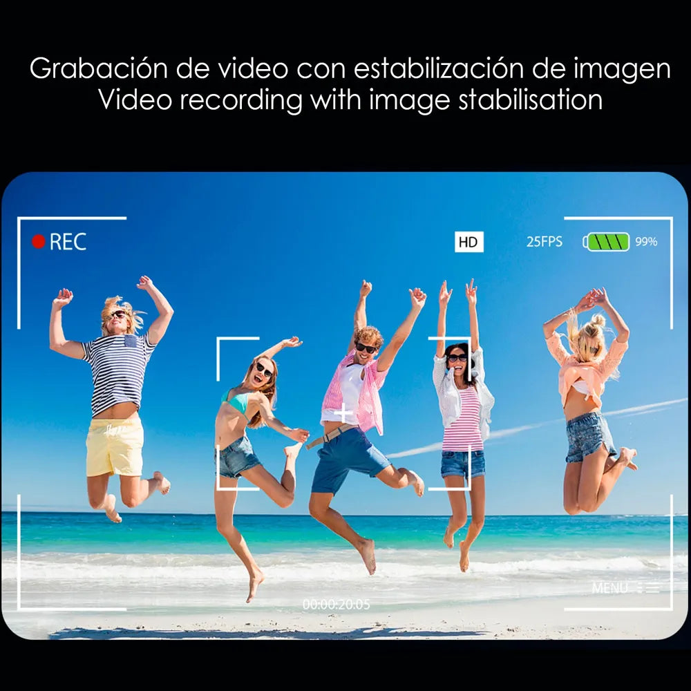 Perfecto. A pGafas Inteligentes Q6 con Lentes Graduadas GRATIS -  con Cámara 8 MP, Traductor IA, Asistente de Voz y Bluetooth - Negro Transparente