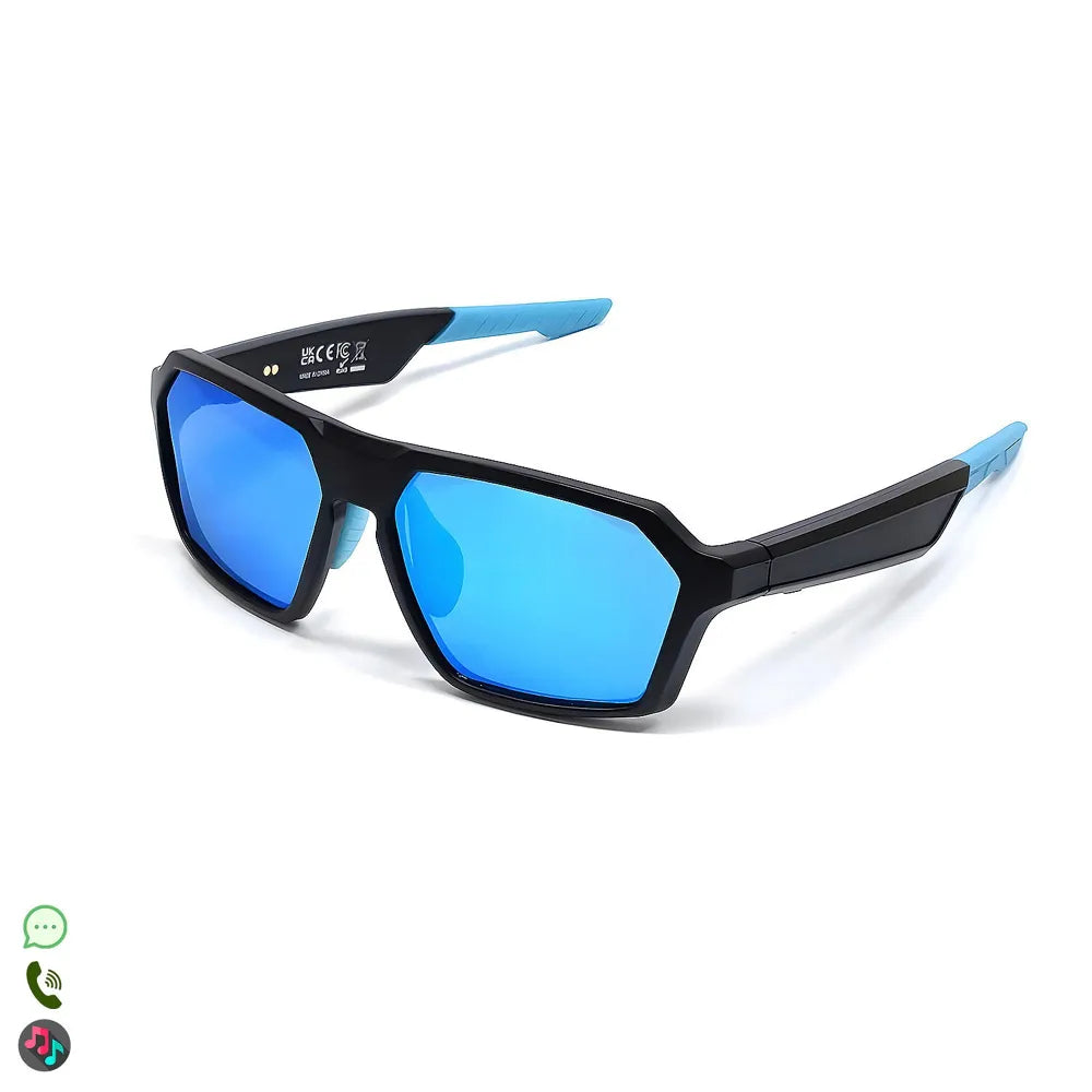 Gafas Deportivas Inteligentes  con Lentes Graduadas GRATIS QY PRO 5 con Asistente de Voz Inteligente, Traductor AI en Tiempo Real de Más de 100 Idiomas, Control de Música y Llamadas, Lentes UV400