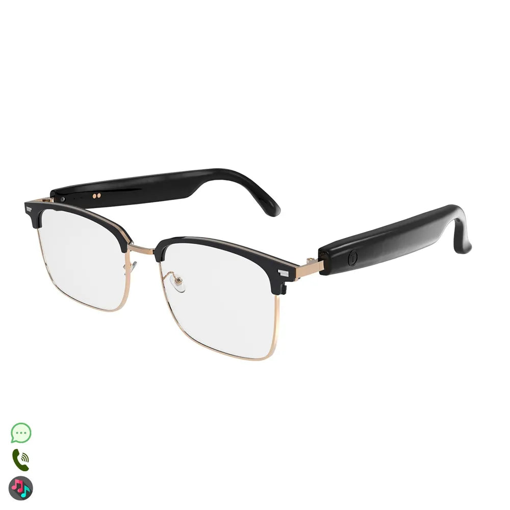 Gafas Inteligentes GS13 con Lentes Graduadas GRATIS, Llamadas Bluetooth, Asistente de Voz y Control Remoto de Cámara
