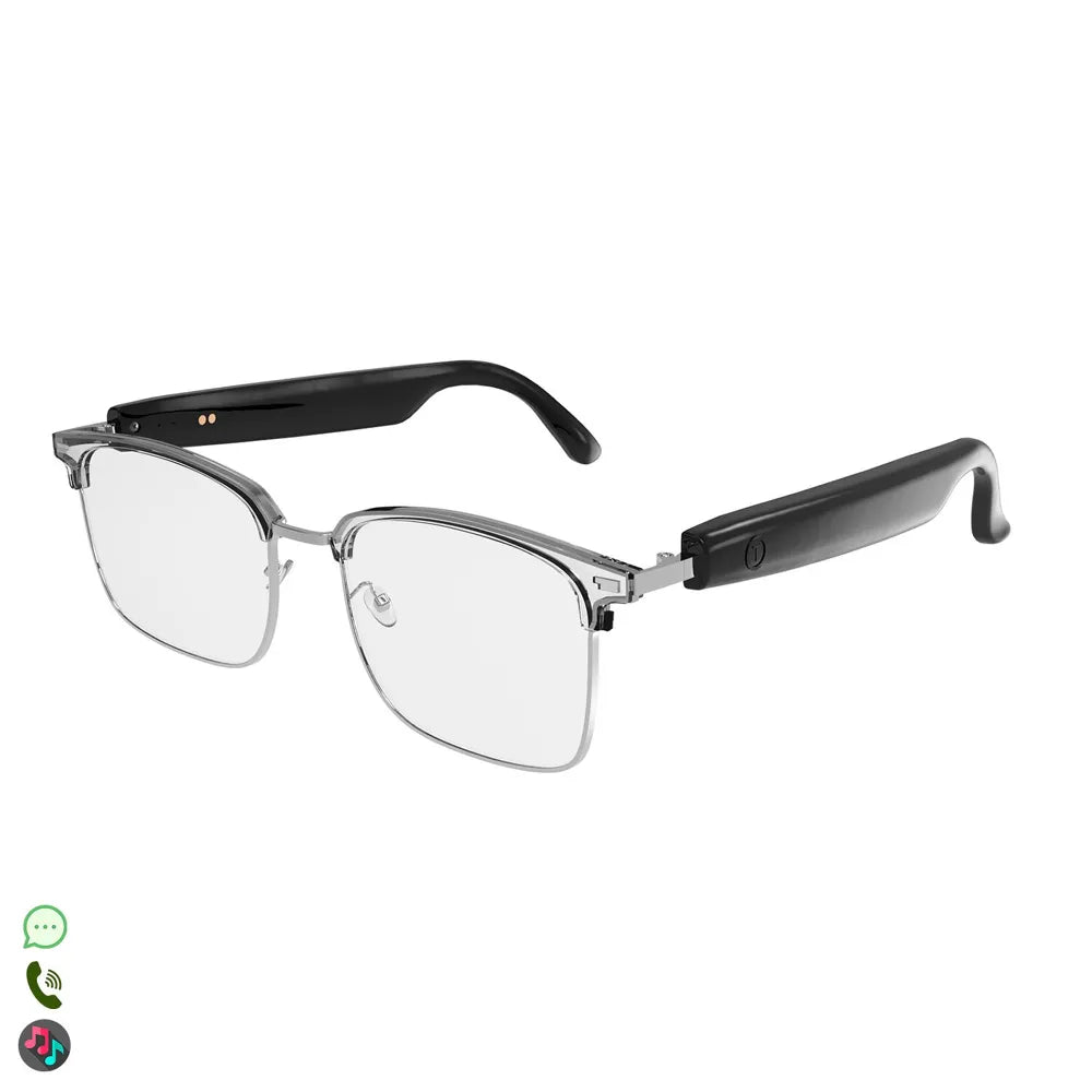 Gafas Inteligentes GS13 con Lentes Graduadas GRATIS, Llamadas Bluetooth, Asistente de Voz y Control Remoto de Cámara