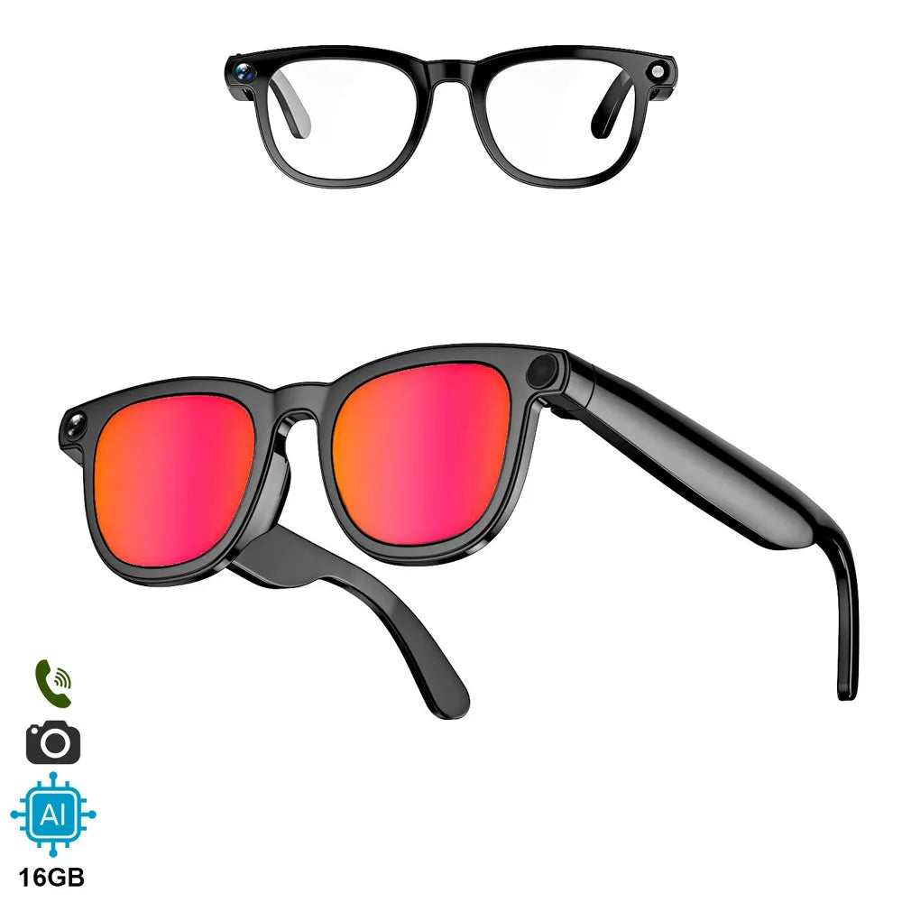 Gafas Inteligentes CY01 con Lentes Graduadas GRATIS - con Cámara HD 8 MP, IA, Traductor en Tiempo Real y 16 GB