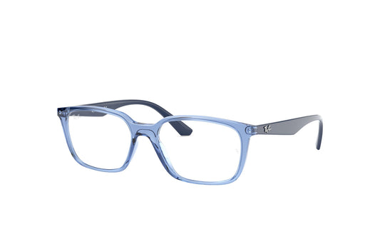 Ray-Ban RB7176-5941 Unisex Polished Transparent Blue Rectangle 54mm