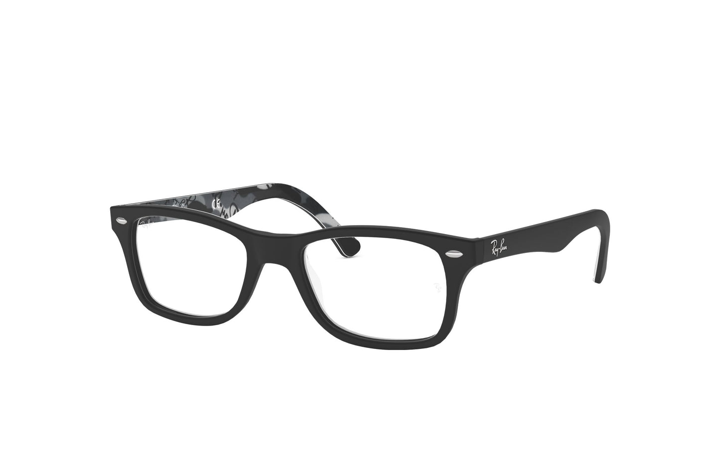 Ray-Ban RB5228-5405 Matte Black with Camouflage Interior Square