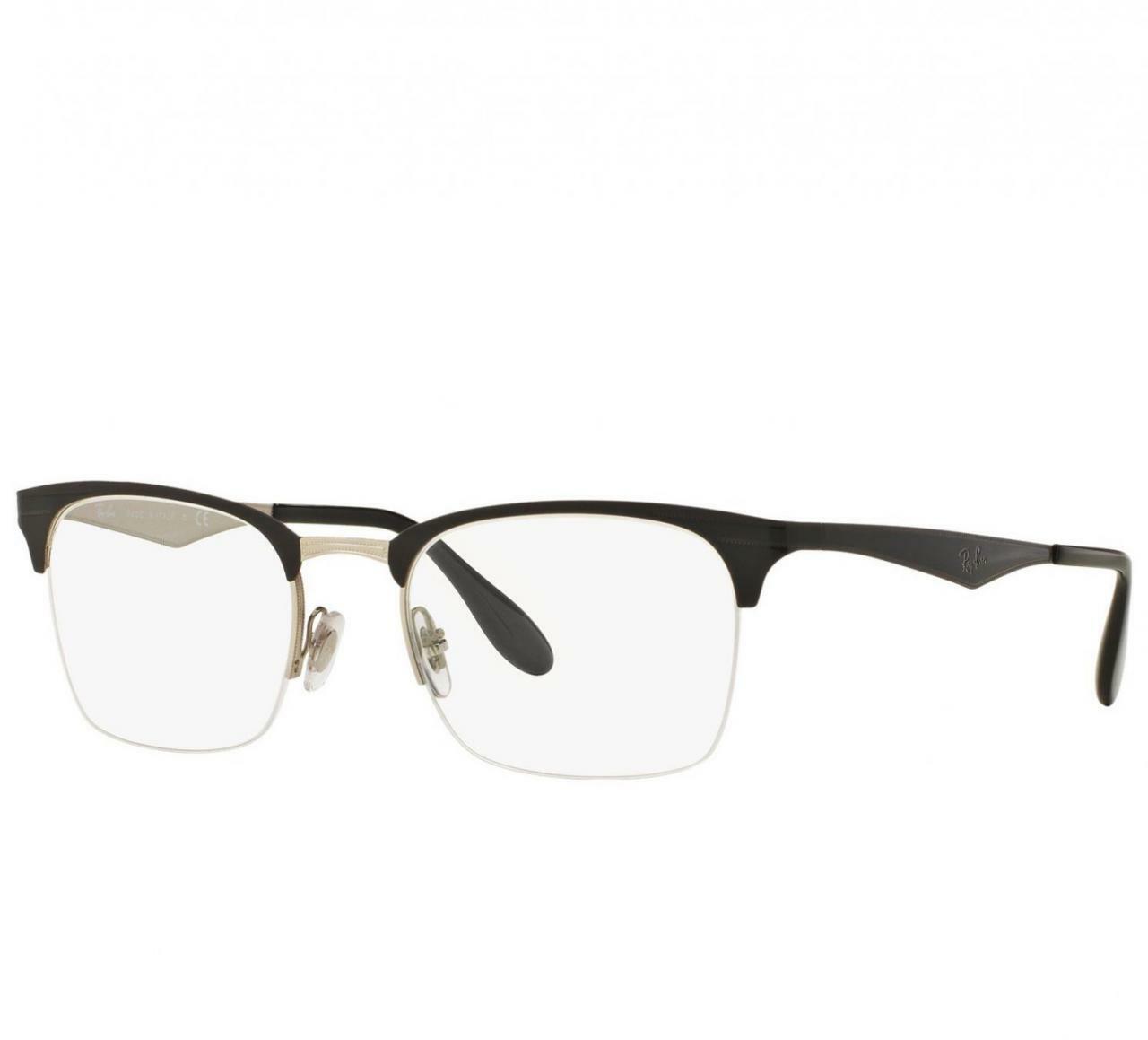 Ray-Ban RB6360-2861 Black Gunmetal Square Frame Metal Eyeglasses