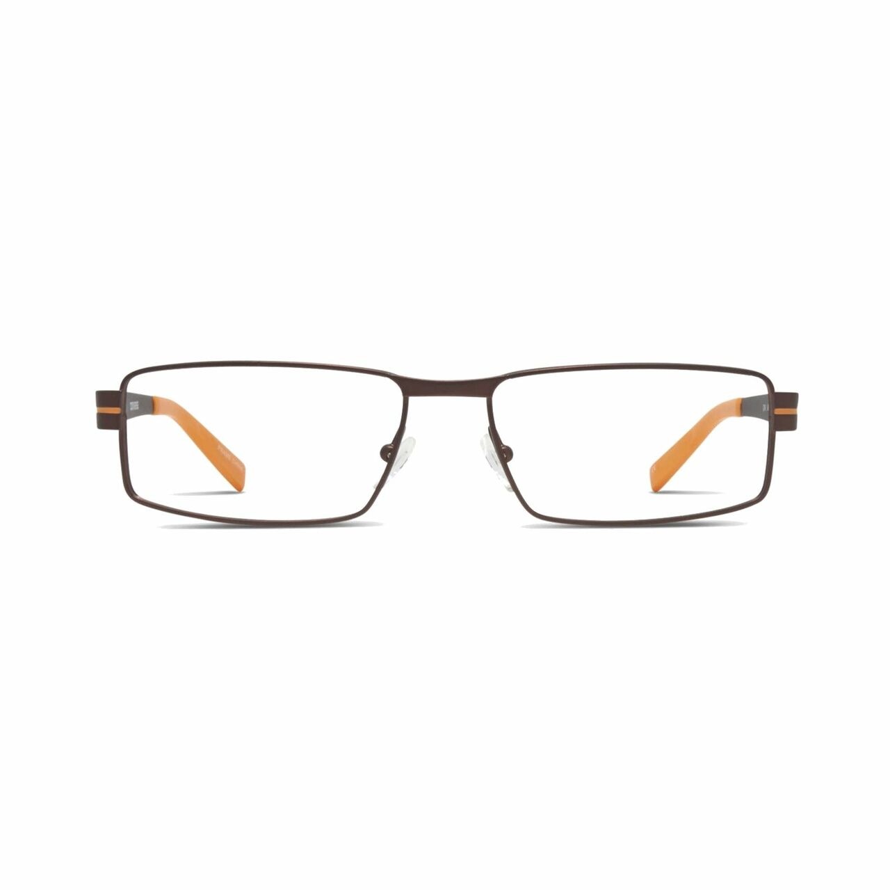 Converse Q006 Brown Rectangular Unisex Metal Eyeglasses