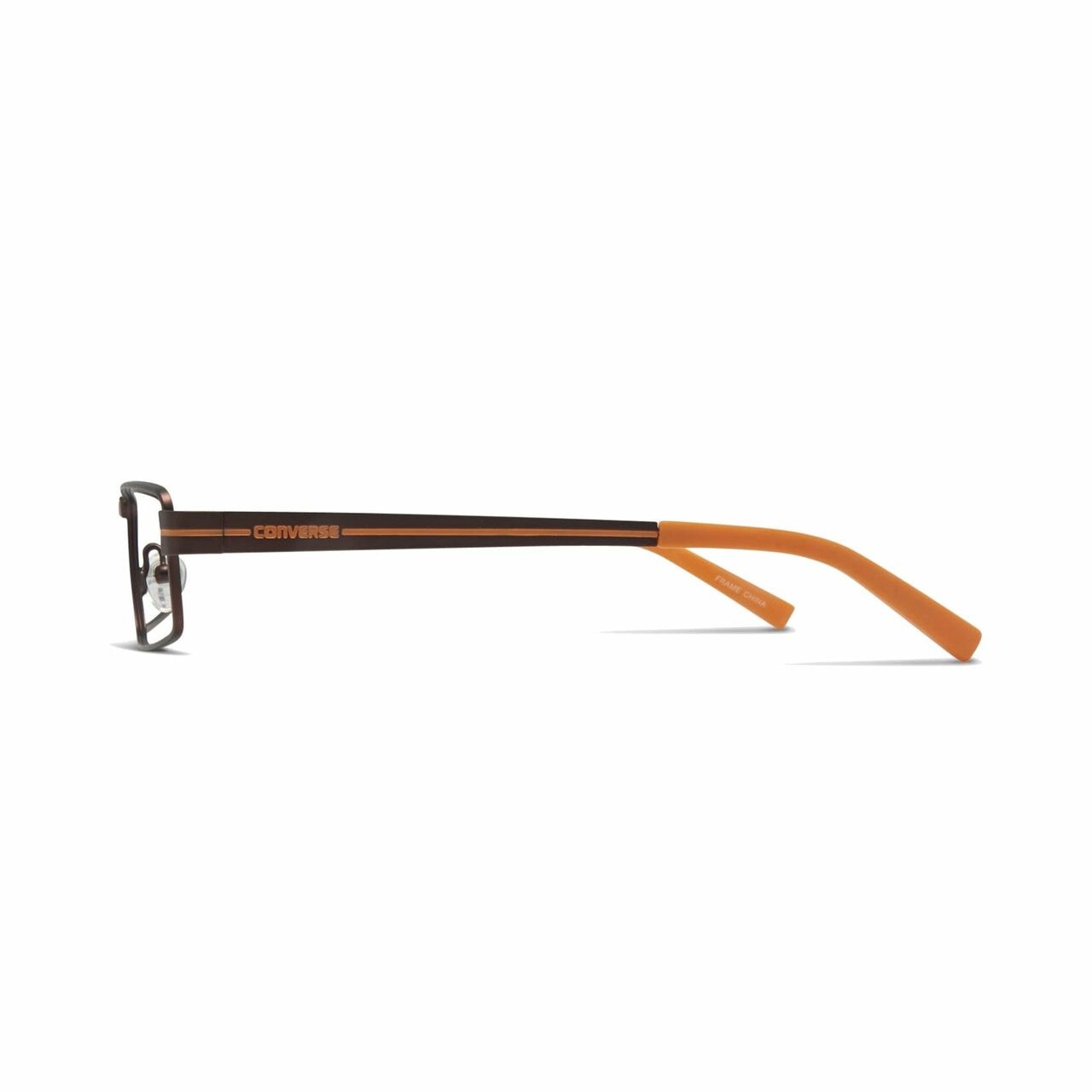 Converse Q006 Brown Rectangular Unisex Metal Eyeglasses