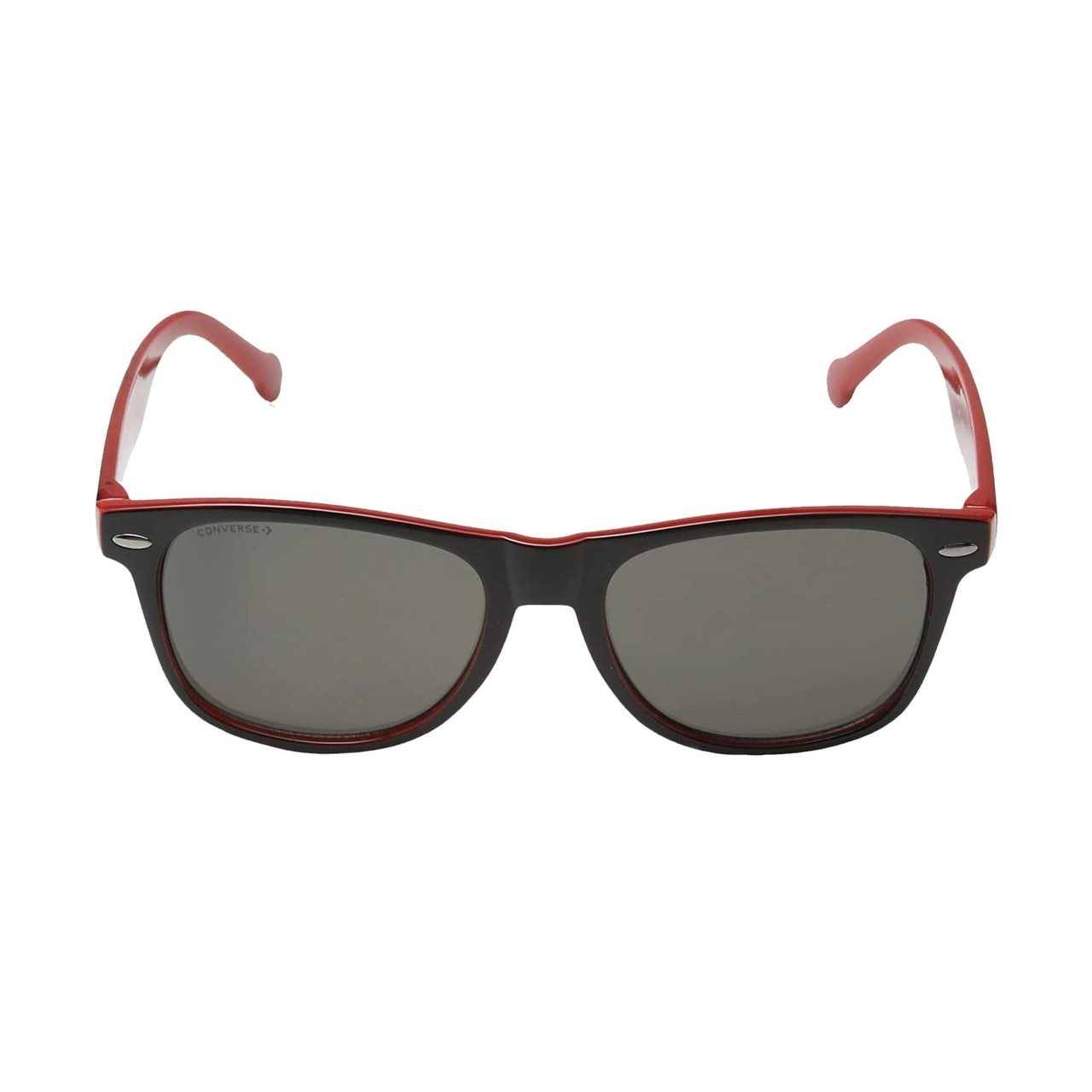 Converse SCO081Q Black Red Square Black Lens Men's Acetate Sunglasses