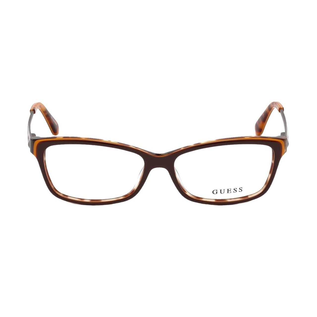 Guess GU-2635-050 Dark Brown Rectangular Women's Acetate Eyeglasses