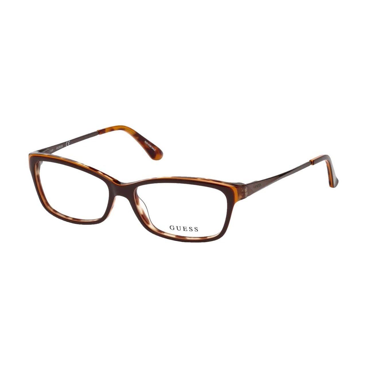 Guess GU-2635-050 Dark Brown Rectangular Women's Acetate Eyeglasses