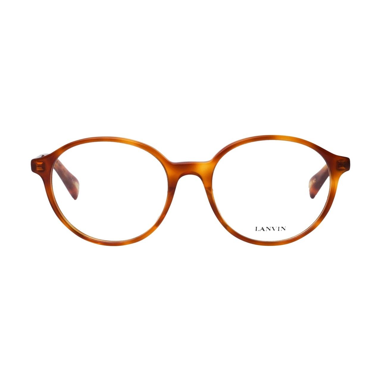 Lanvin VLN 764-06ZG Havana Round Women's Eyeglasses