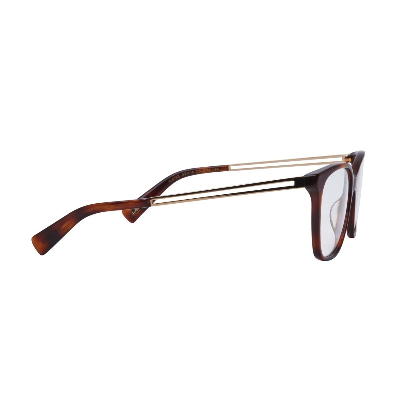 Lanvin VLN 763-0752 Havana Gold Square Women's Eyeglasses