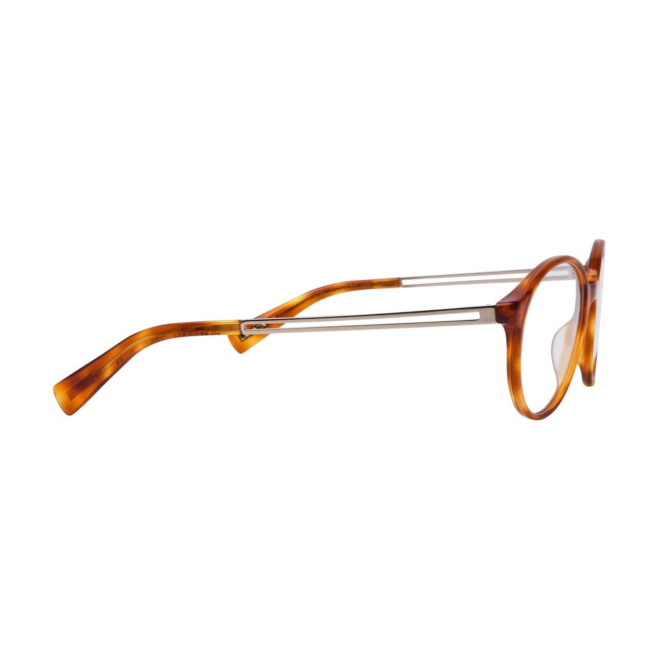 Lanvin VLN 764-06ZG Havana Round Women's Eyeglasses