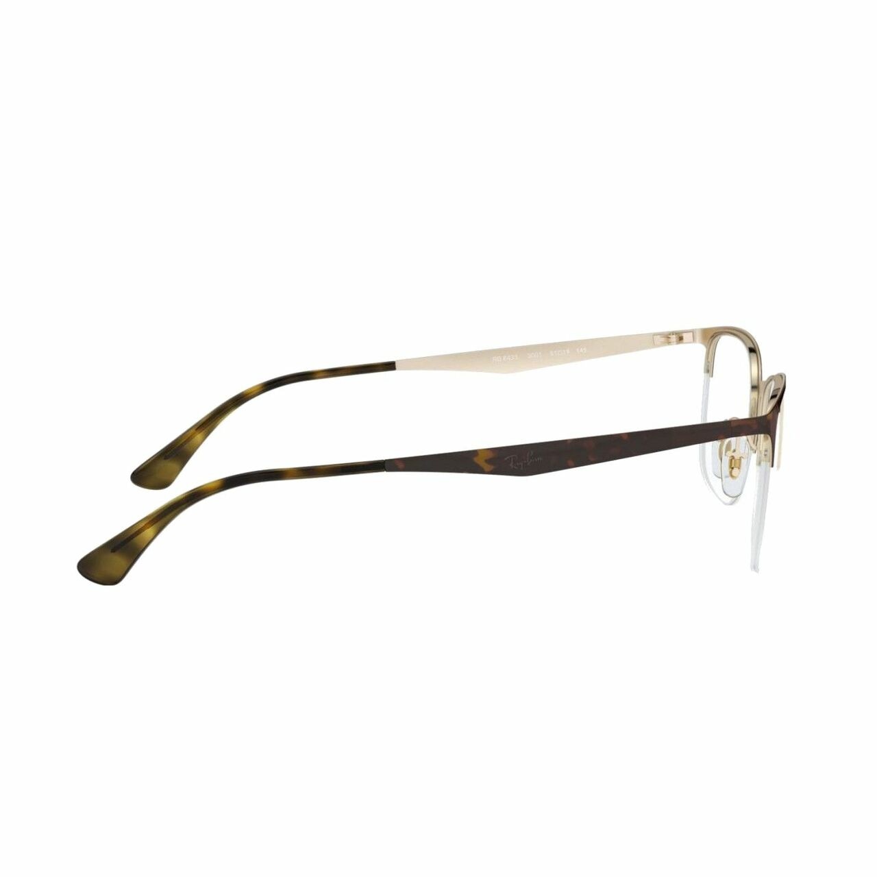 Ray-Ban RB6433-3001 Tortoise Gold Square Women's Metal Eyeglasses