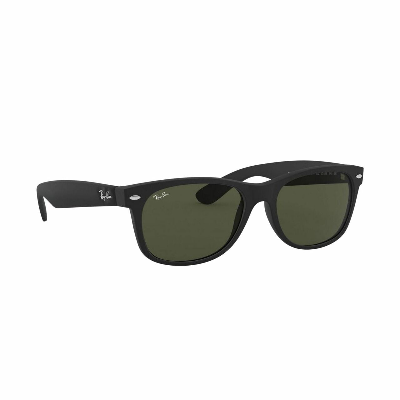 Ray-Ban RB2132-622 New Wayfarer Classic Matte Black Square Green