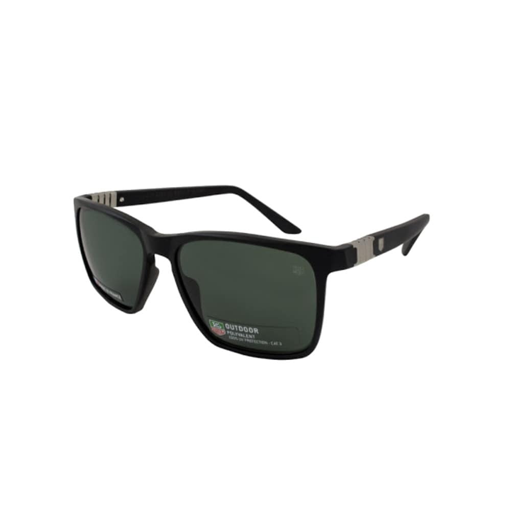 TAG Heuer 9383-301 Legend Matte Black Square Green Outdoor Lens Men's