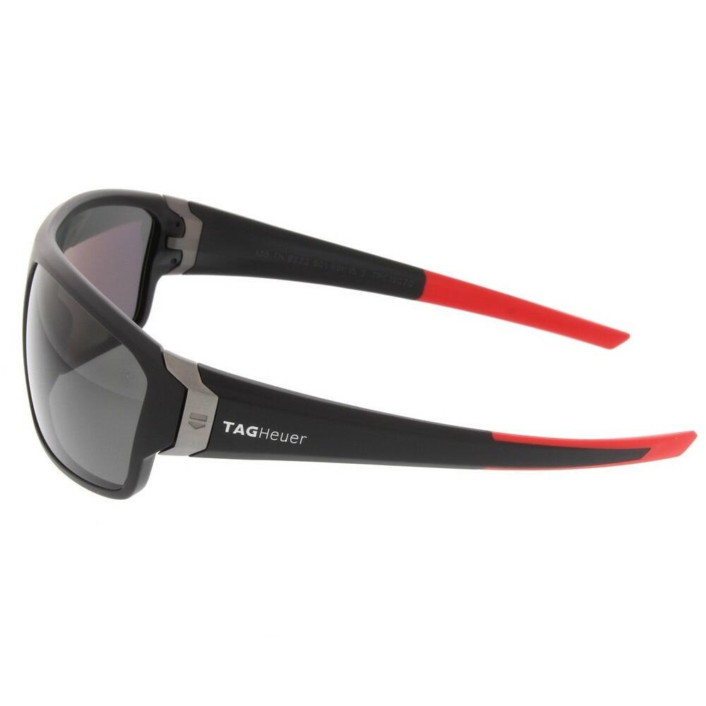 TAG Heuer 9222 901 Racer 2 Black Red Full Rim Polarized Wrap Around