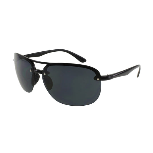 MQ James Sunglasses in Black / Smoke